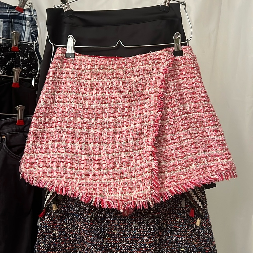 Pink Tweed Skort